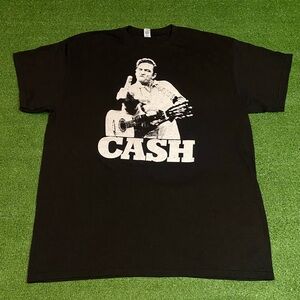 Johnny Cash Middle Finger Folsom Prison Flipping The Bird Black Large